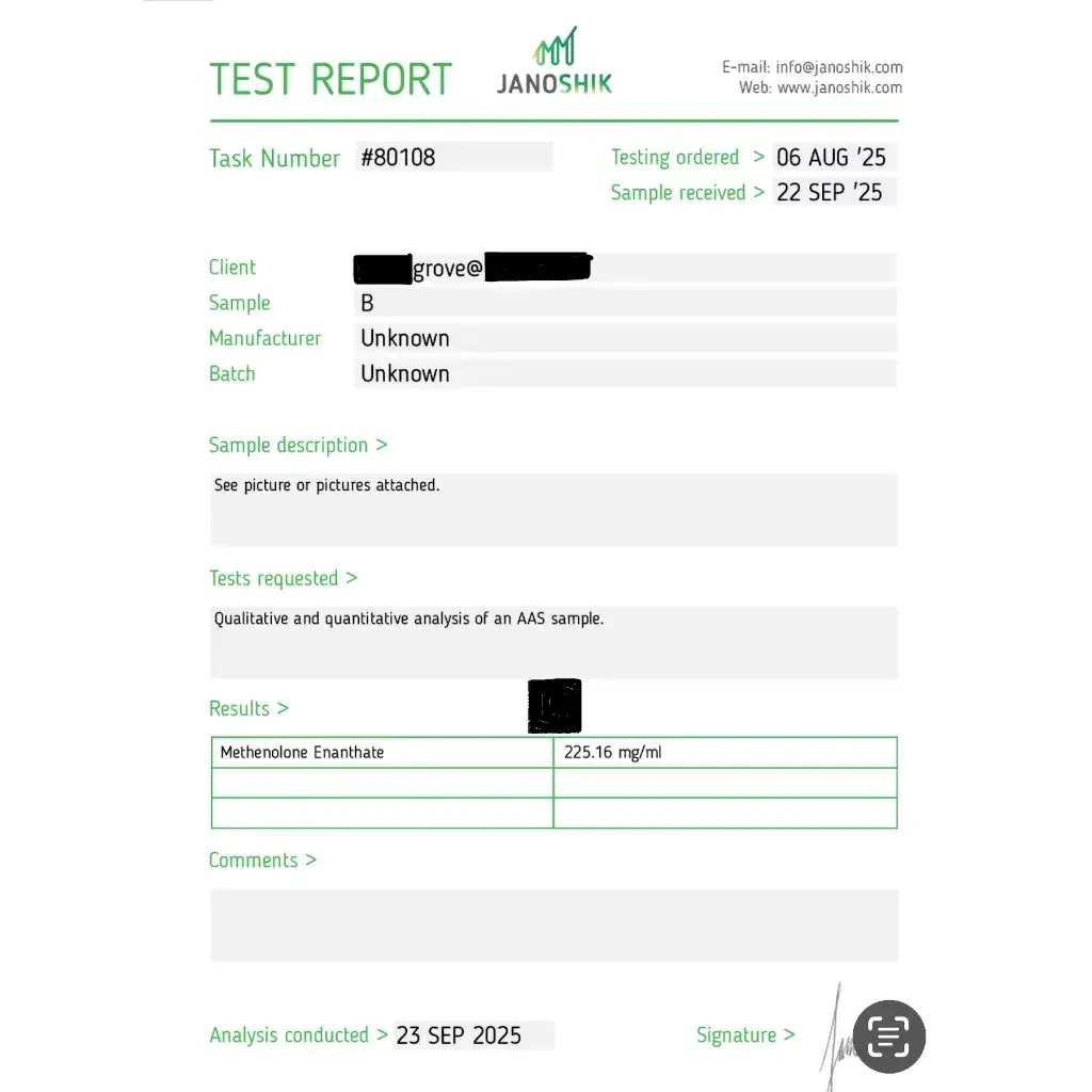 primobolan 200 lab test result