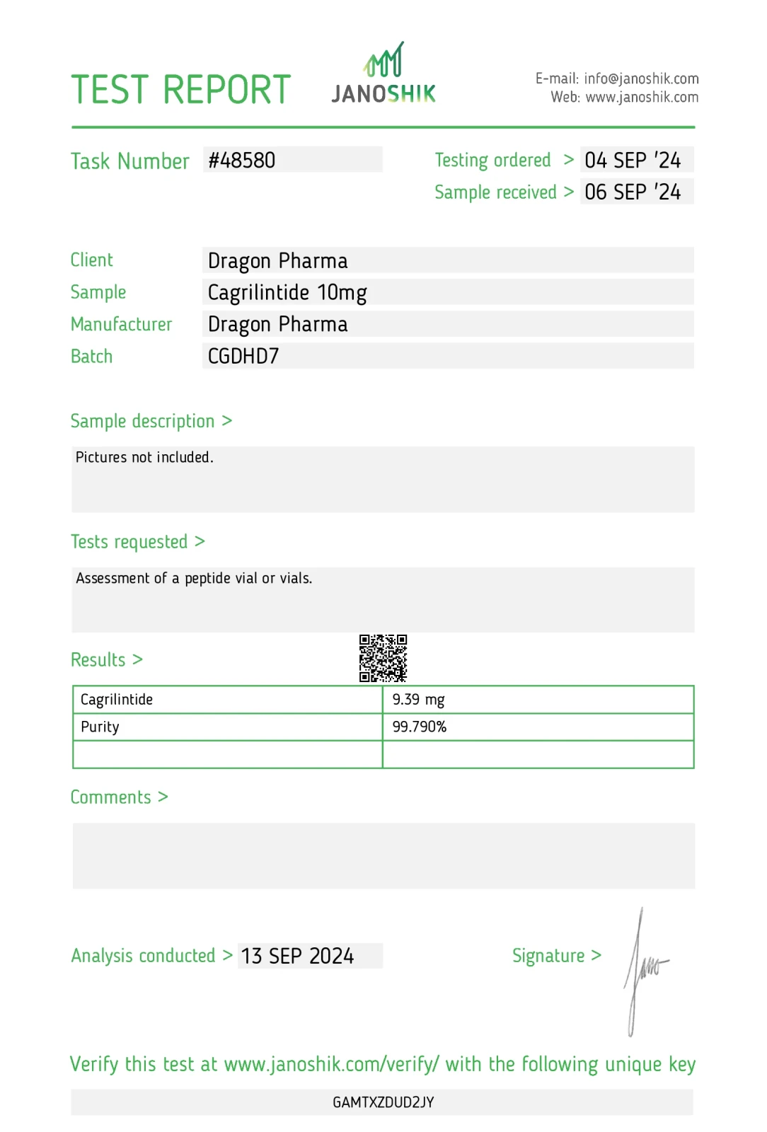 cagrilintide lab test result