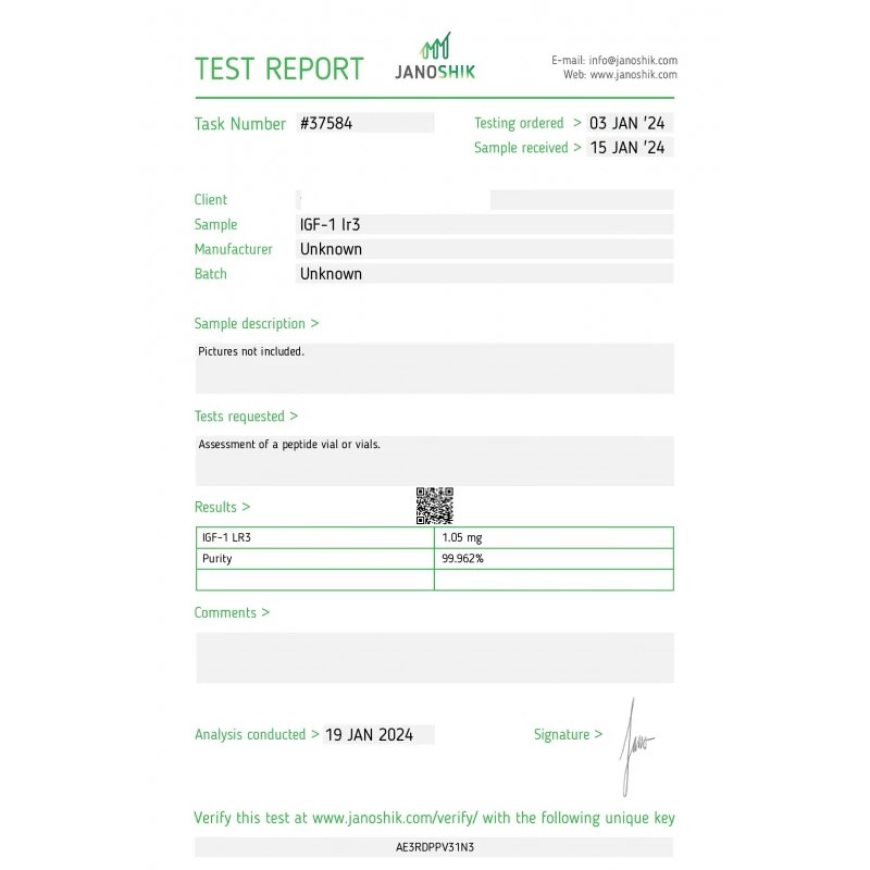 igf-1 lr3 lab test result