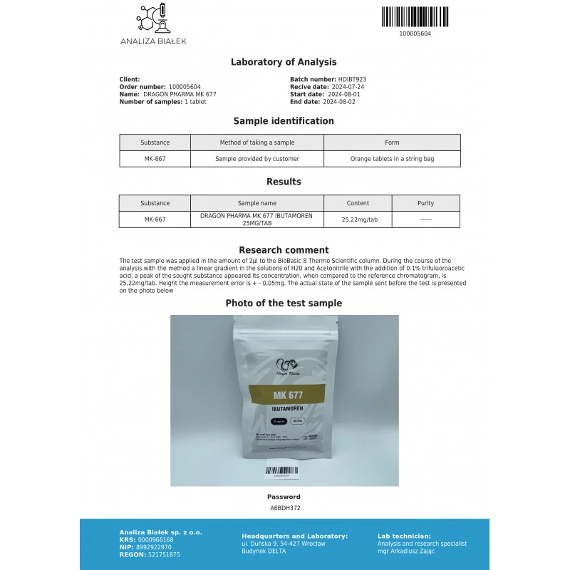 mk 677 lab test result