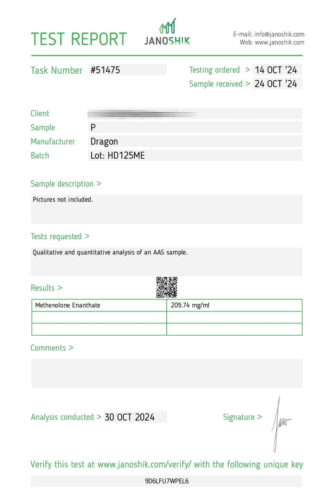 primobolan 200 lab test result