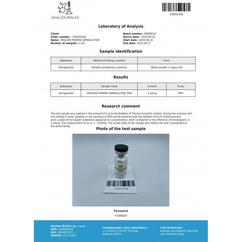 semaglutide lab test result