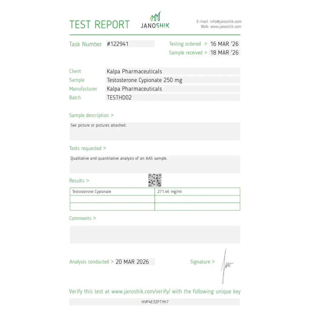 testoxyl cypionate lab test result